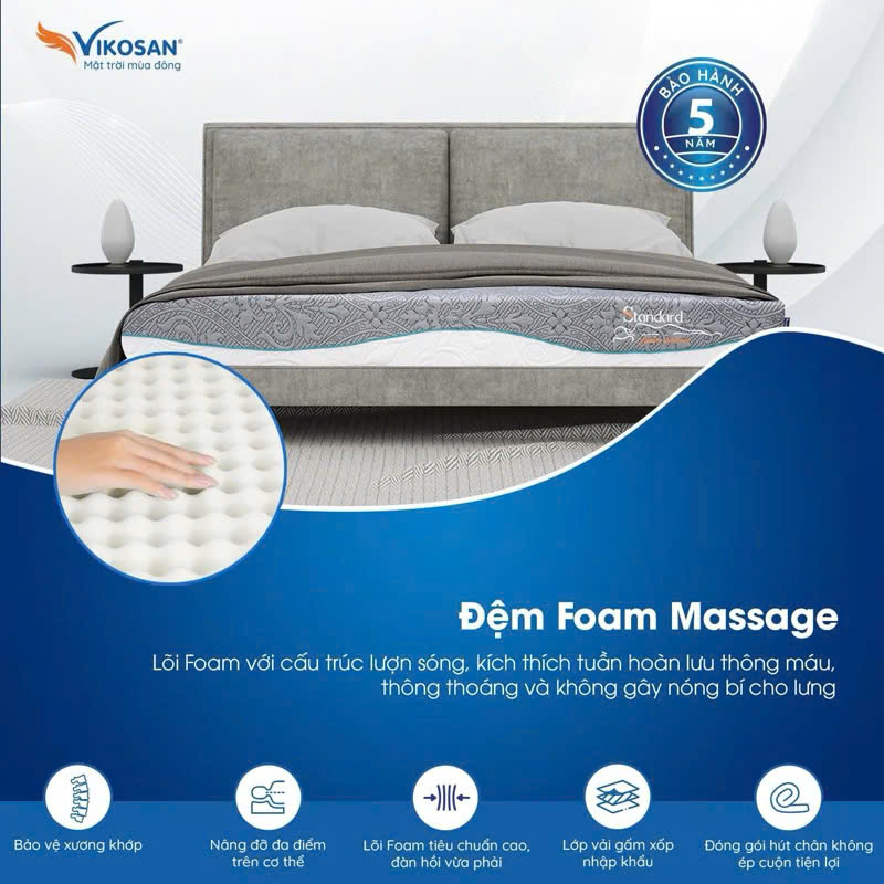 Đệm Foam Massage Standard (Vikosan)