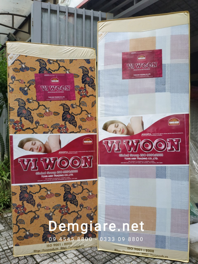 Đệm Bông Ép Vi Woon Cotton 1m x 1m9
