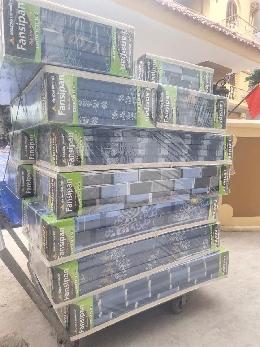 Đệm bông ép Sinh viên - Đệm bông ép giá rẻ - Hàng gấp 3 mảnh siêu bền